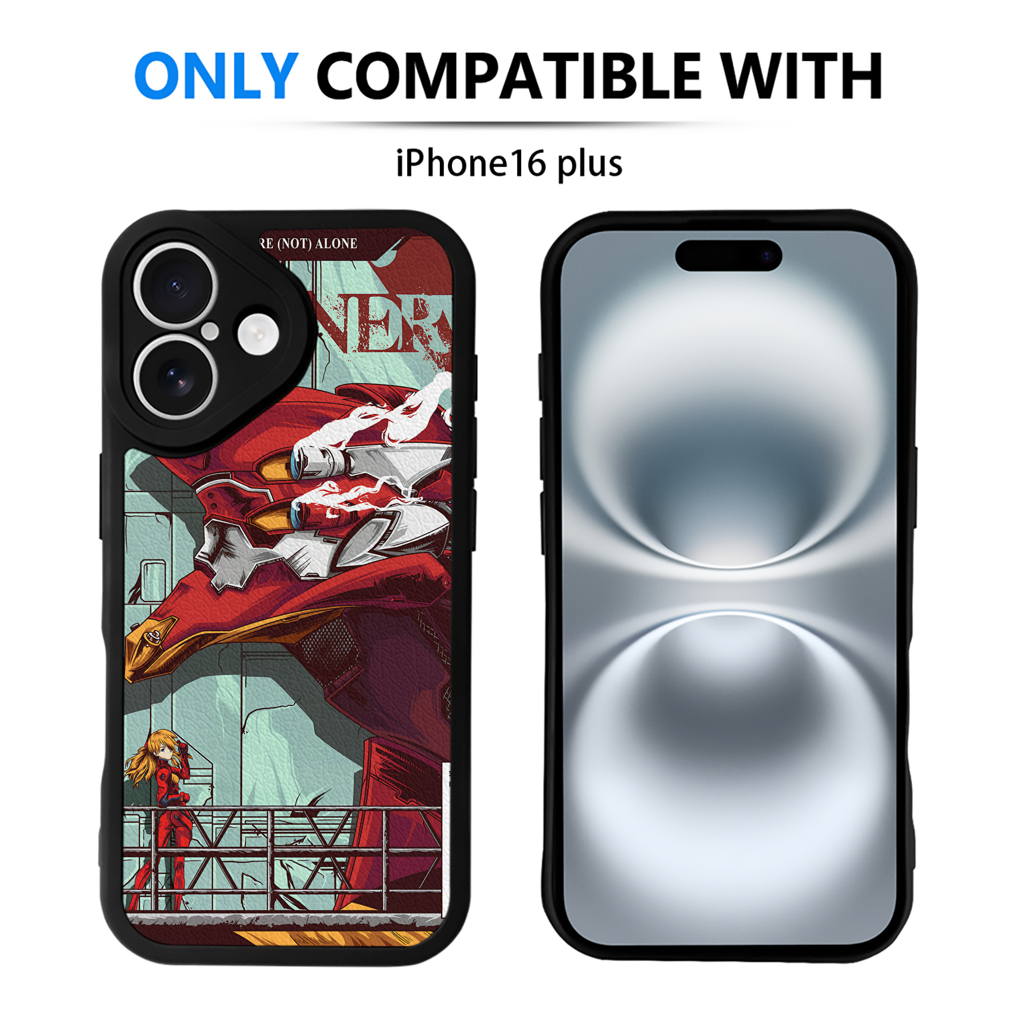 （画像用） EVA 新世紀エヴァンゲリオン 【iPhone 16シリーズ対応】シリコンスマホケース（レザー調） 材質：シリコン